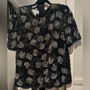 Sequin black blouse